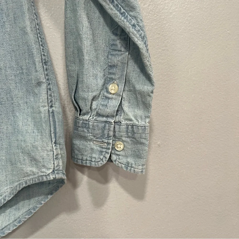 Ralph Lauren boy button up denim shirt size 10‎
